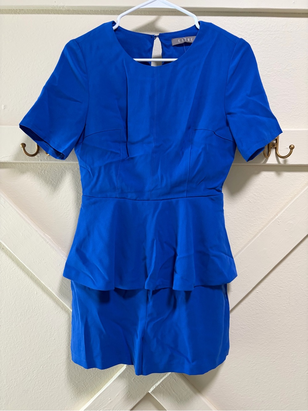 essue Cobalt Blue Shorts Romper Excuse the wrinkles, she’s a beauty!